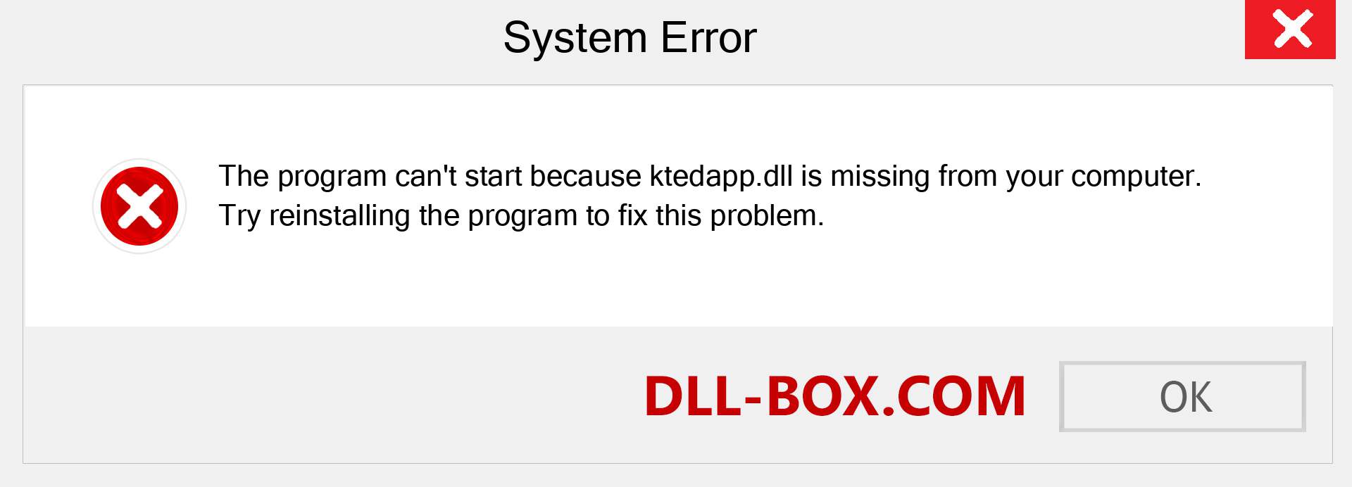  ktedapp.dll file is missing?. Download for Windows 7, 8, 10 - Fix  ktedapp dll Missing Error on Windows, photos, images
